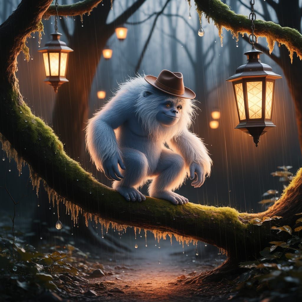 Yeti in Enchanted Forest Macro Photograph