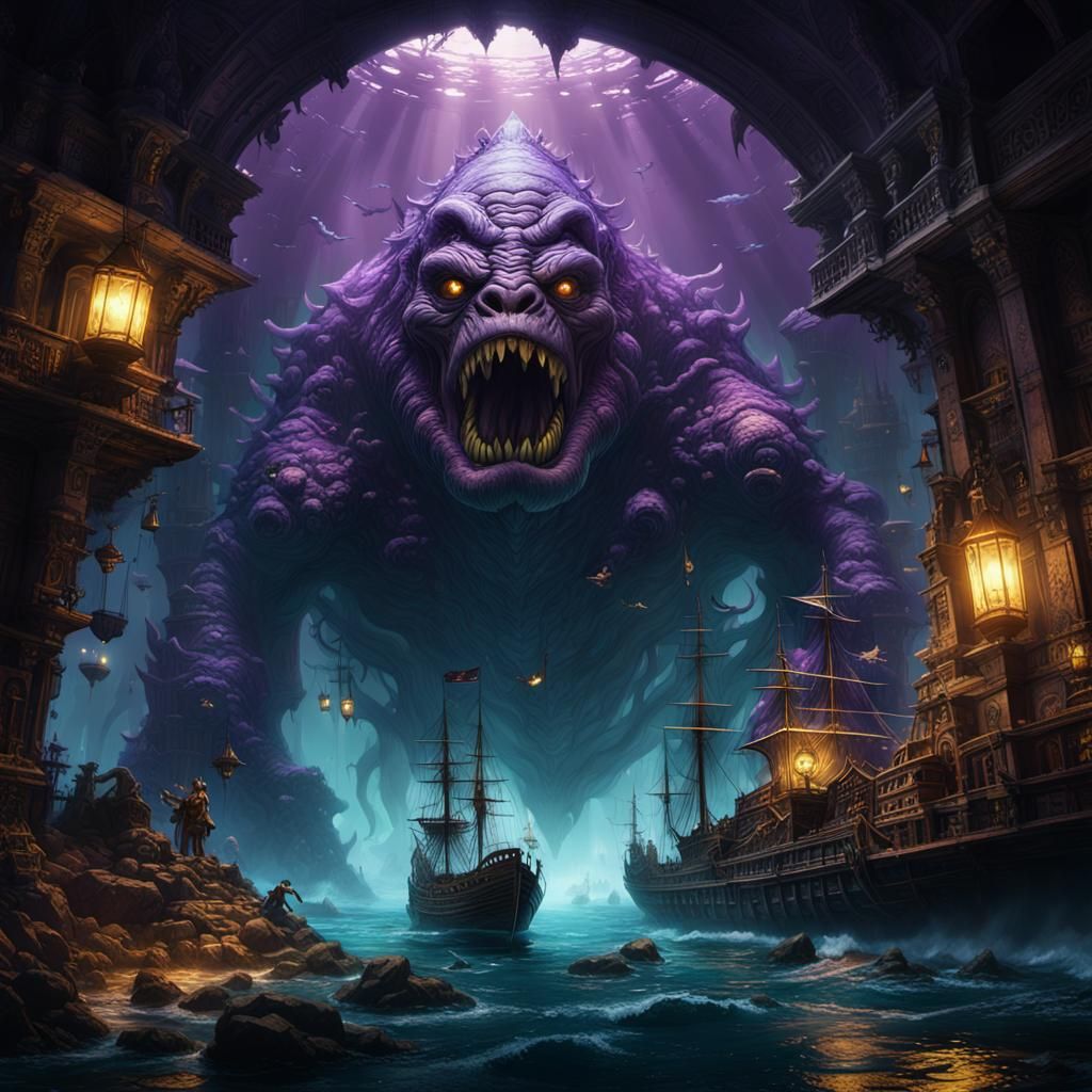 Monsters of the Bermuda Triangle: Dark Fantasy Art