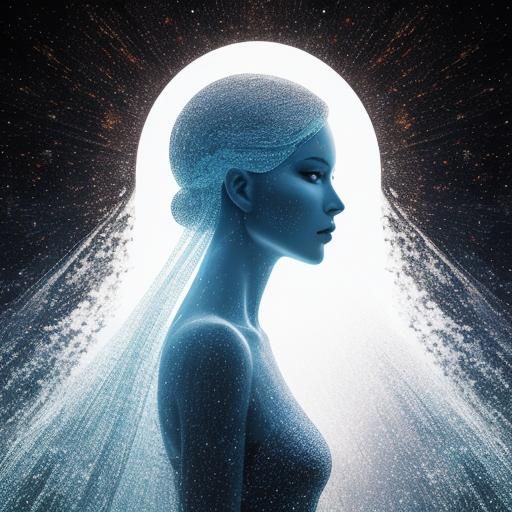 Glittery Golden Rose Silhouette in Fantasy Style