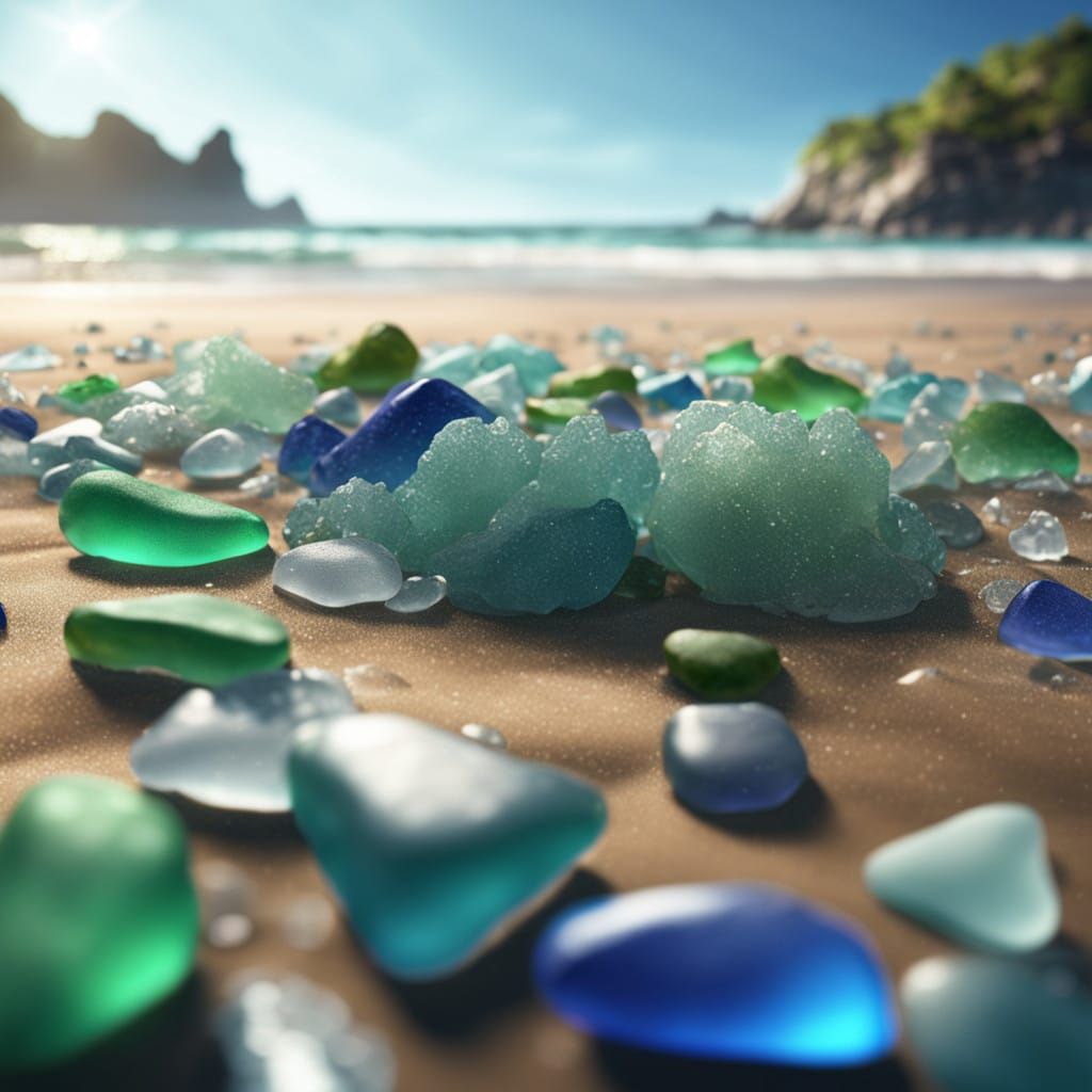 Sparkling Sea Glass Paradise in Vibrant Colors