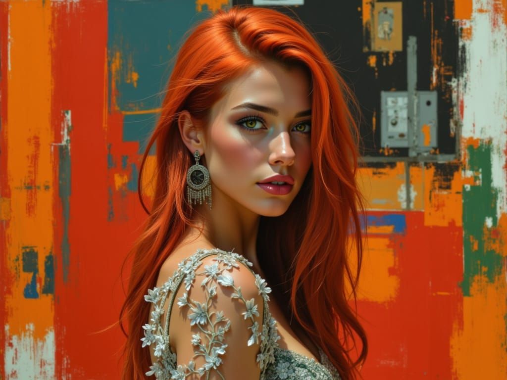 Attractive Woman in Seductive Atmosphere