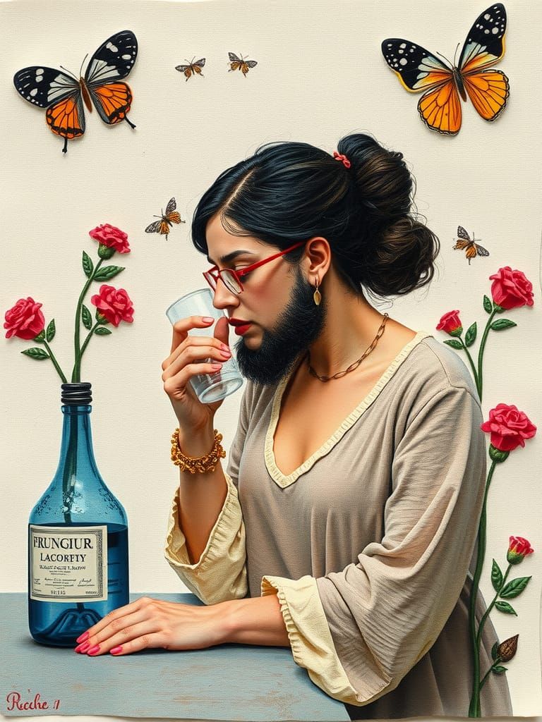 Biologist's Whimsycore Laboratory Experiment in Alcohol Ink