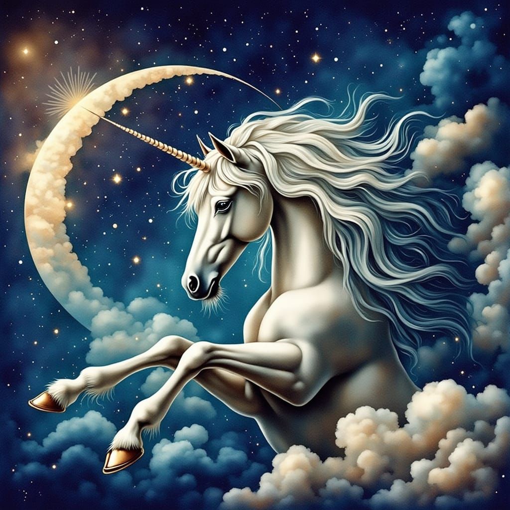 Blue moon unicorn