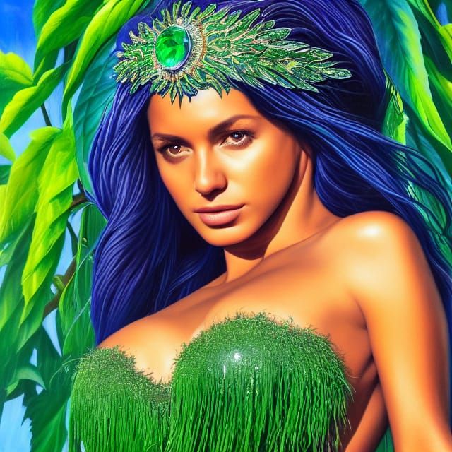 Sensual Costa Rican Woman in Ethereal Fantasy Art
