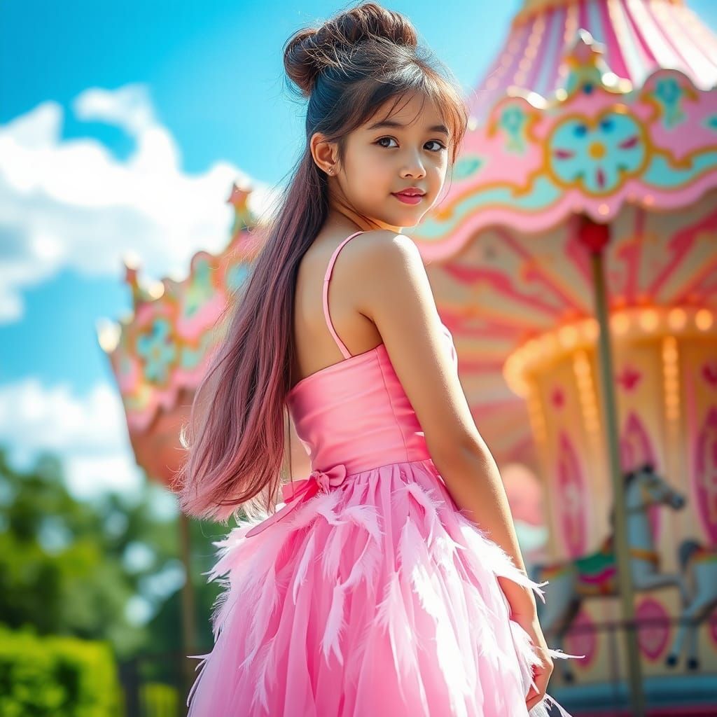 Pink Carousel Dream: Soft Focus Photography