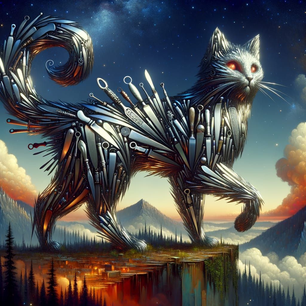 Knife Cat on Twilight Hill