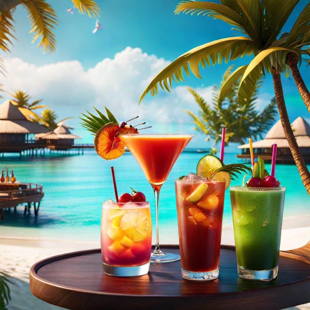 Cocktails in the Maldives