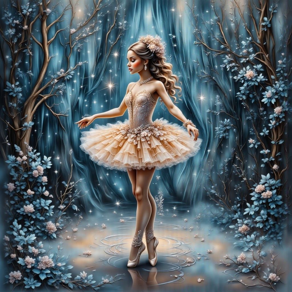 Child Ballerina Center Stage in Gold Tutu