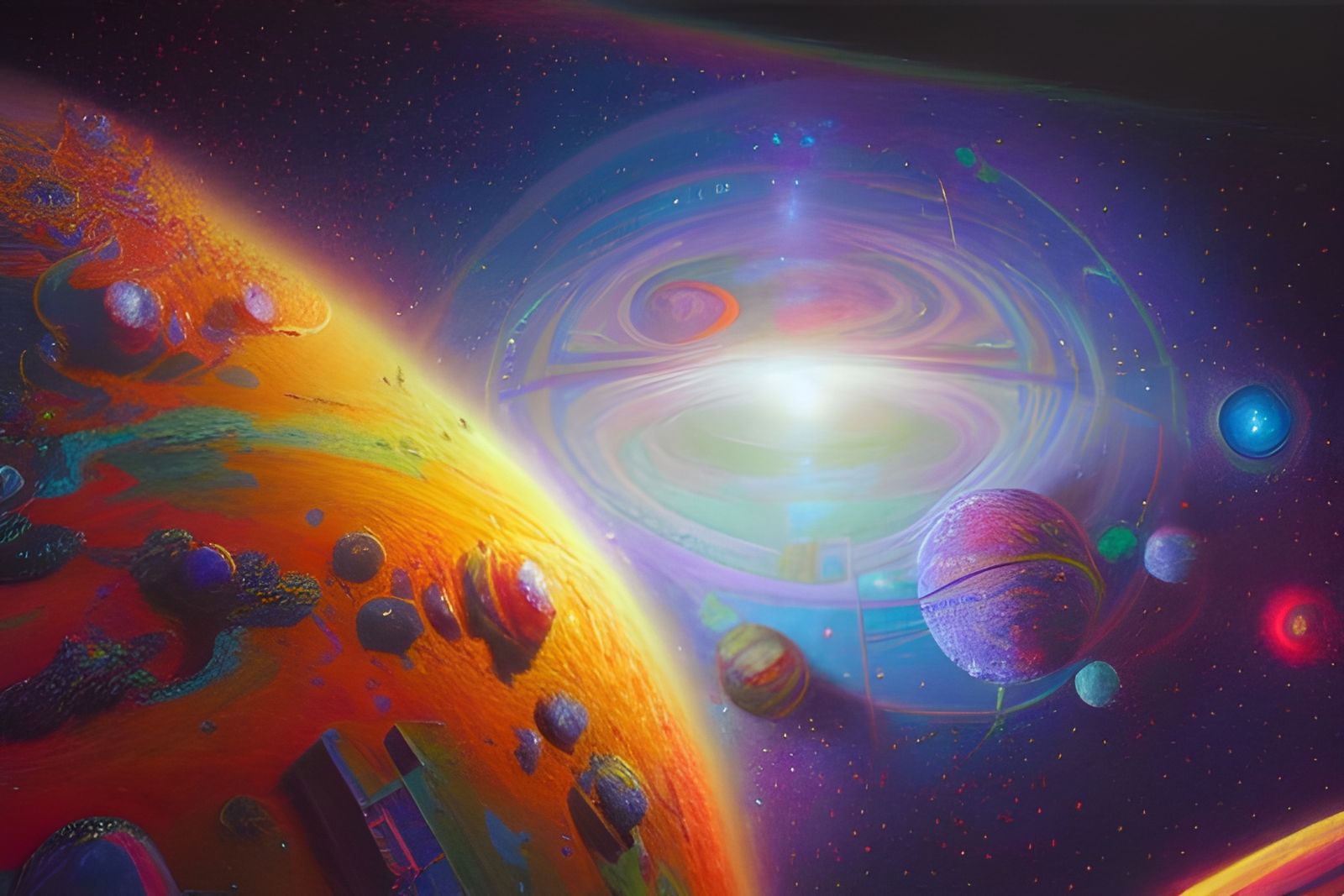 Cosmic Infinity Machine Creates New Universes as Astral Art