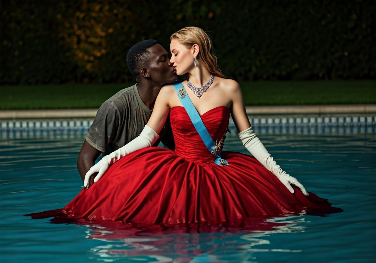 Danish Aristocrat Embracing Love in a Glamorous Poolside Mom...