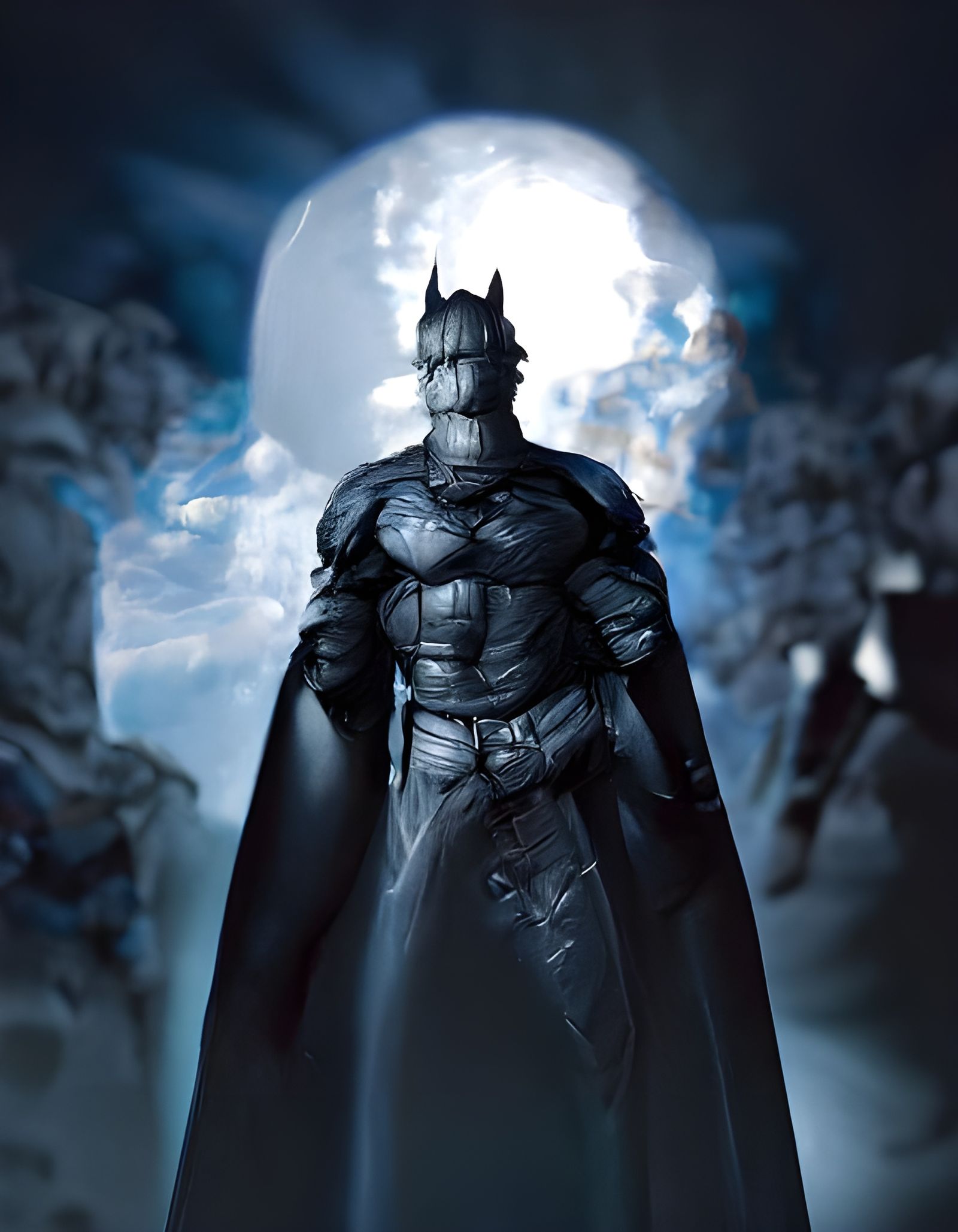 Detailed Art Deco Dark Knight Concept Art