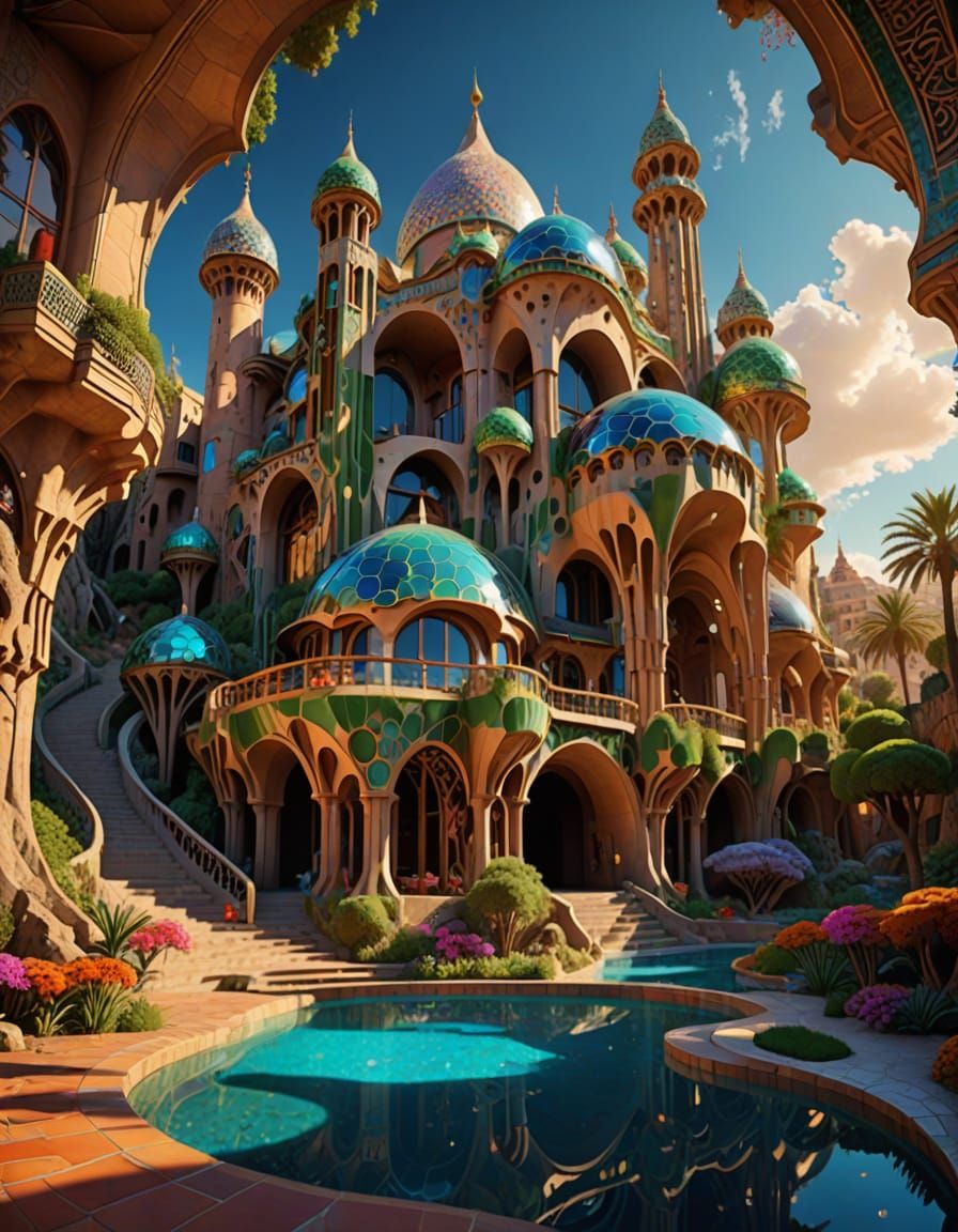 Surreal Esfahan Architecture Fuses Art Nouveau and Mandelbul...