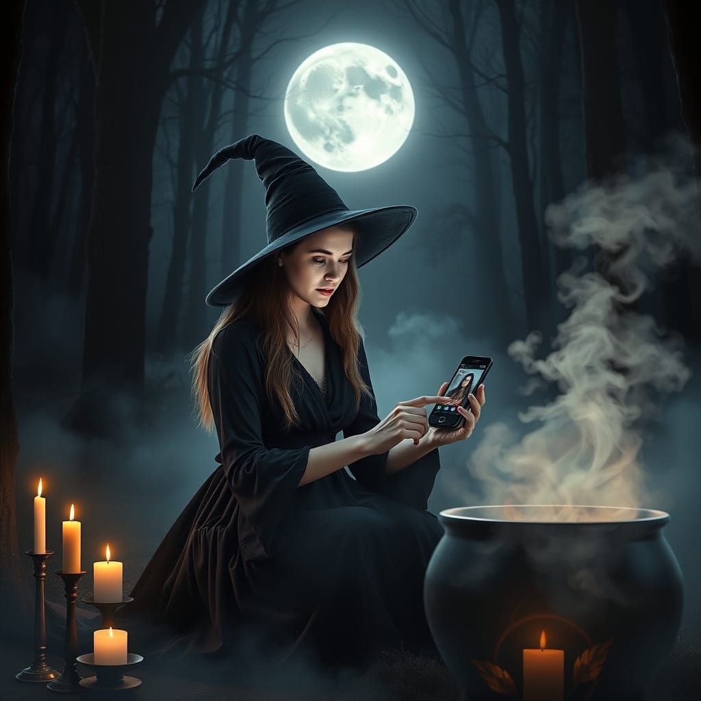 Modern Witch Taps into Dark Magic with Tech