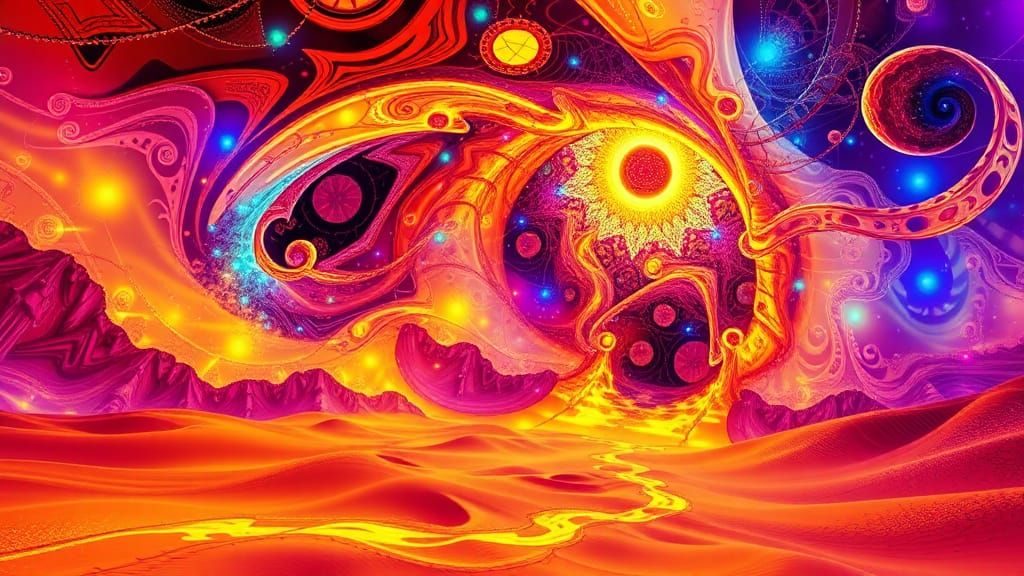 Mesmerizing Abstract Space with Translucent Wall Drawings