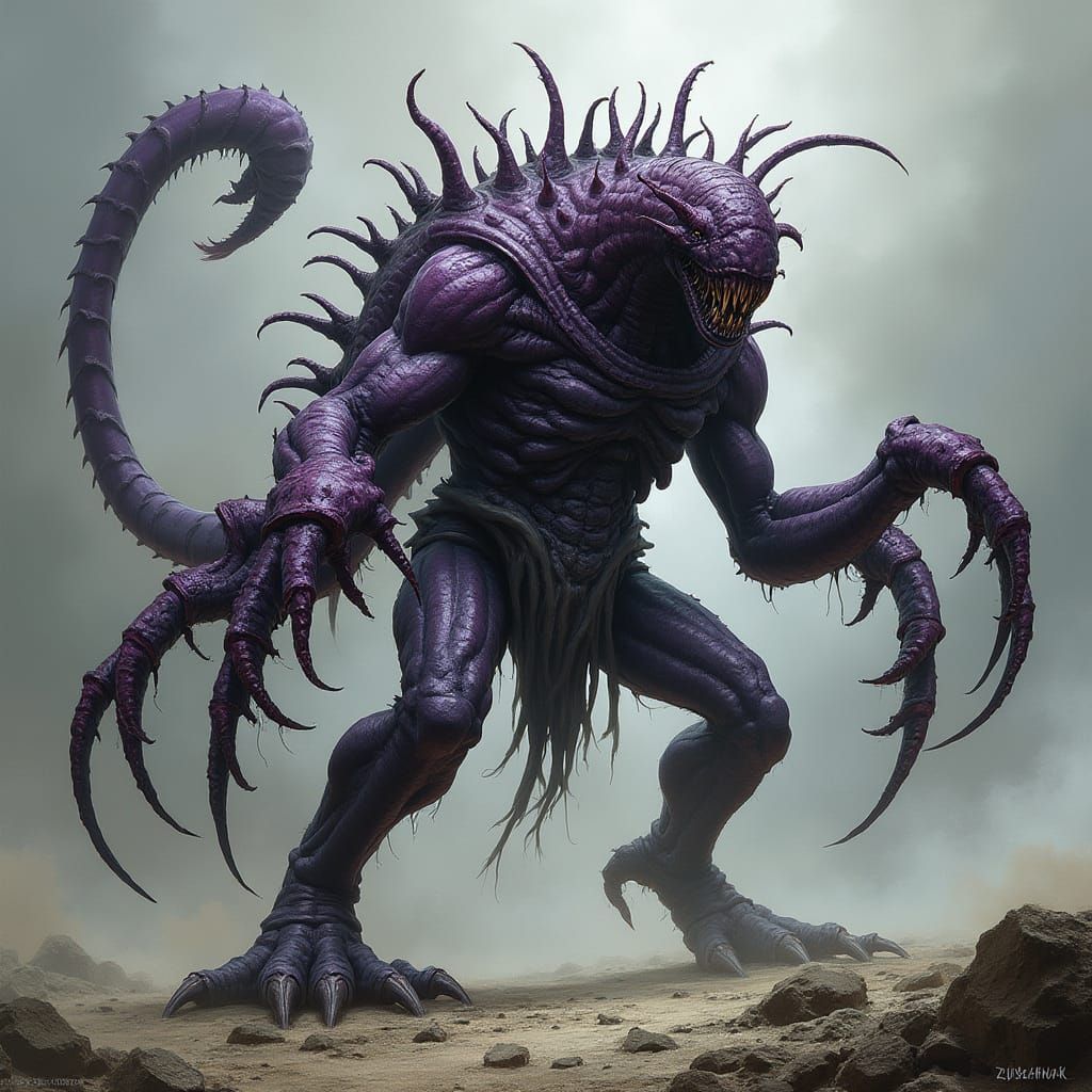 Grim Darkness Tyranid in Dark Gritty Style