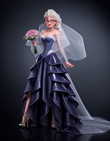 Latex Wedding Dress Inspired by Disney's Elsa