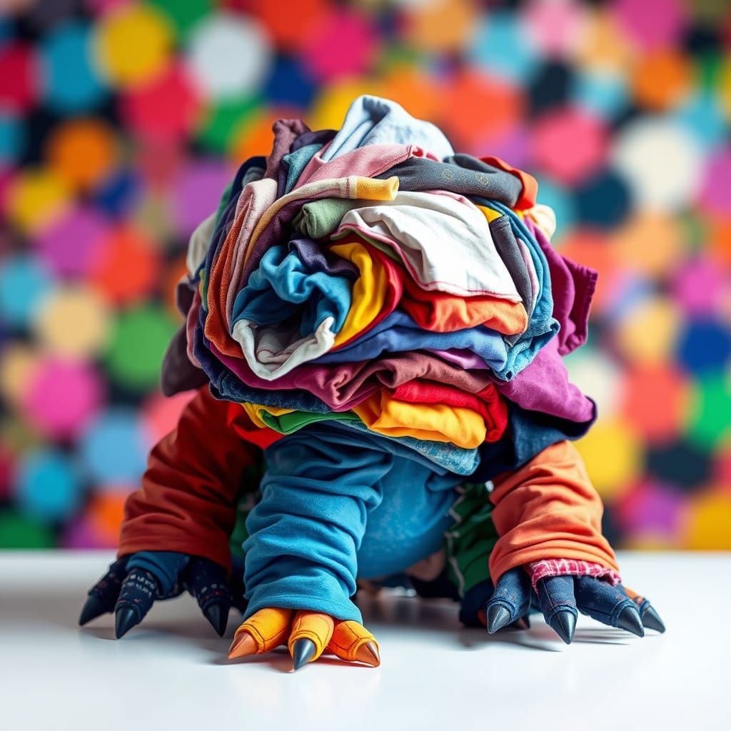 It's home is created of only t-shirts