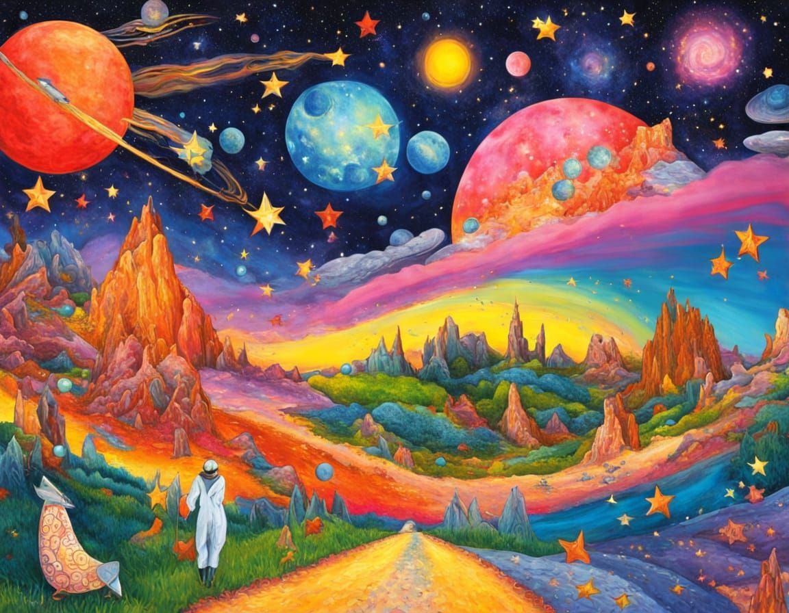 Colorful Surreal Starry Skies