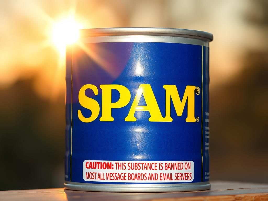Blue SPAM Can in Golden Hour Light