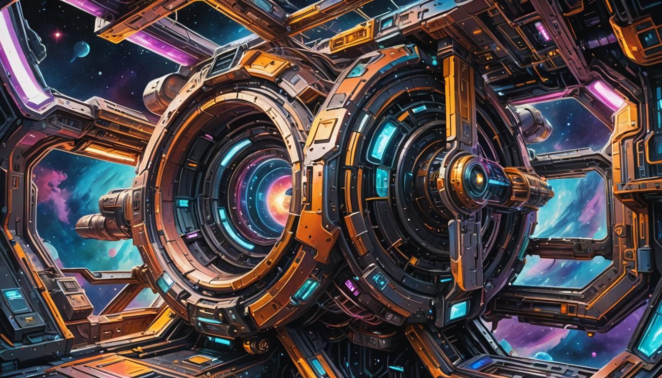 Space Station ''Aurora V'' Artificial Gravity Power Coil Sta...