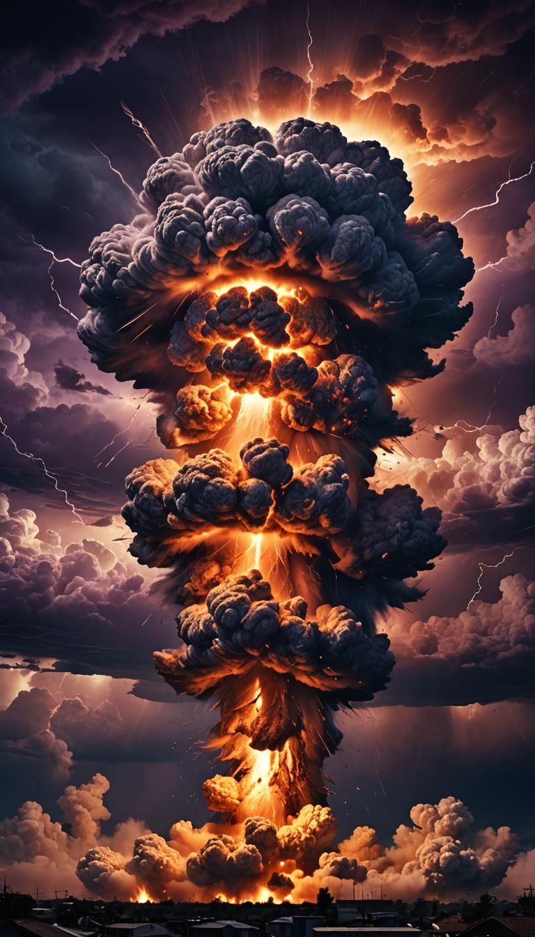 Epic Nuclear Explosion in Cinematic Digital Art