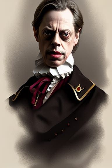 Steve Buscemi as 1700s King: Digital Art