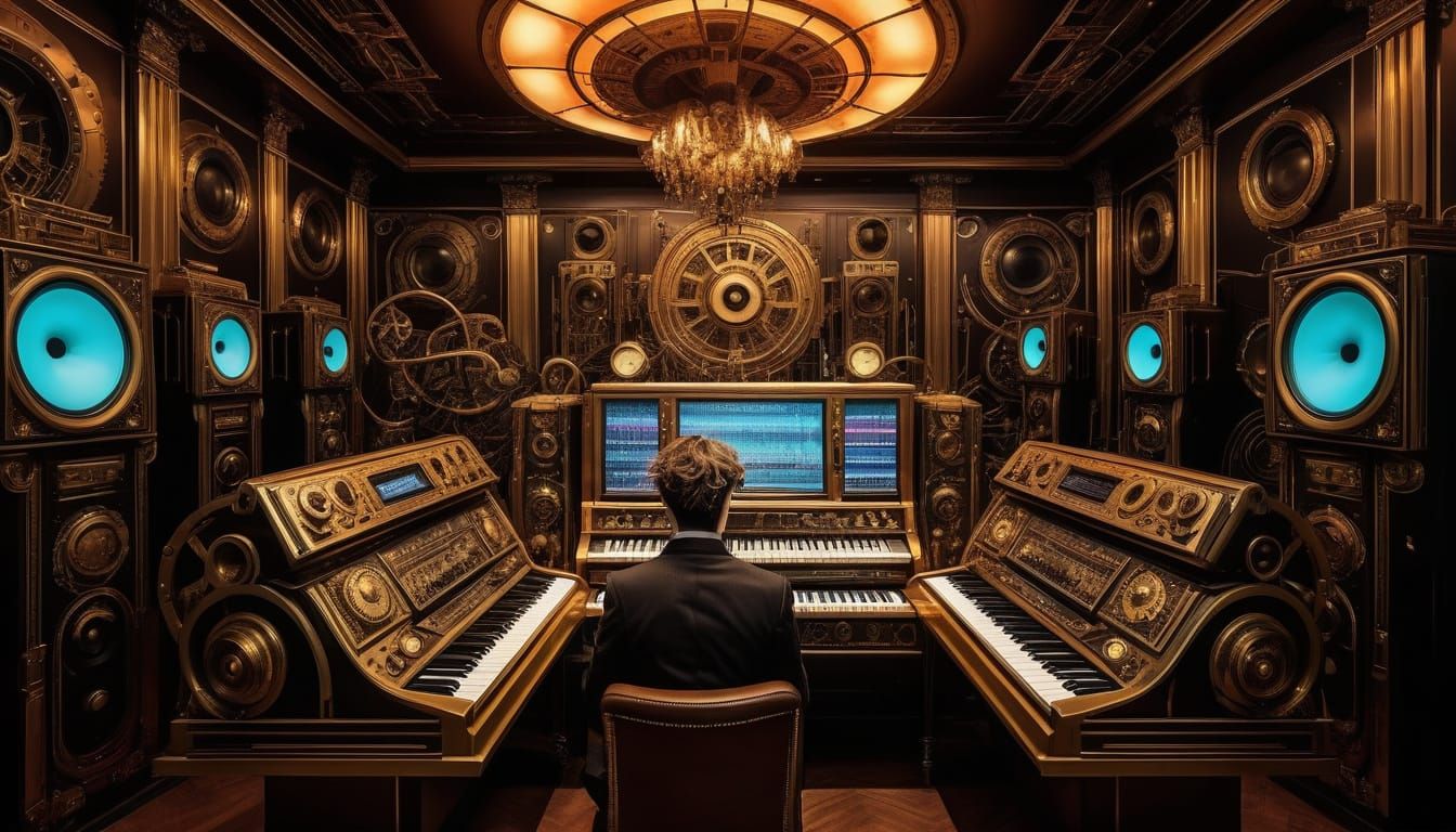 Mozart in Steampunk Art Deco Soundscape