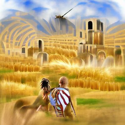 Gladiator Wheat Field Scene: Journey to Afterlife