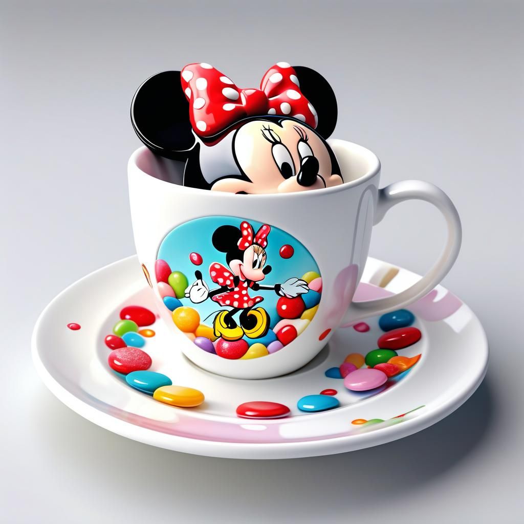 Minnie Mouse Cup in Candy Art Style