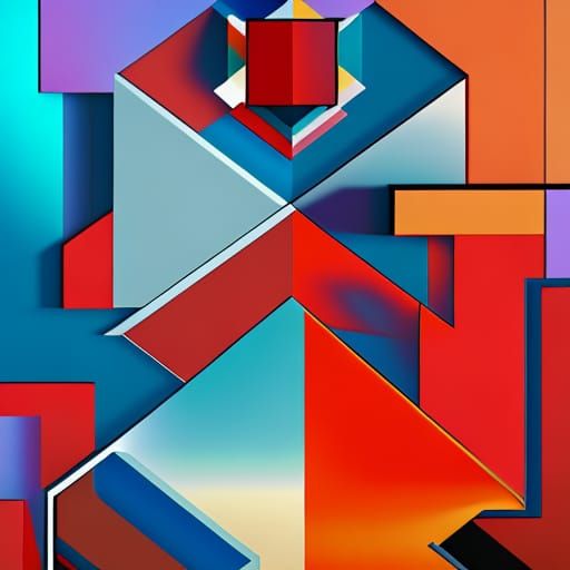 Geometric Fauvism: Constructivist Art Deco Painting