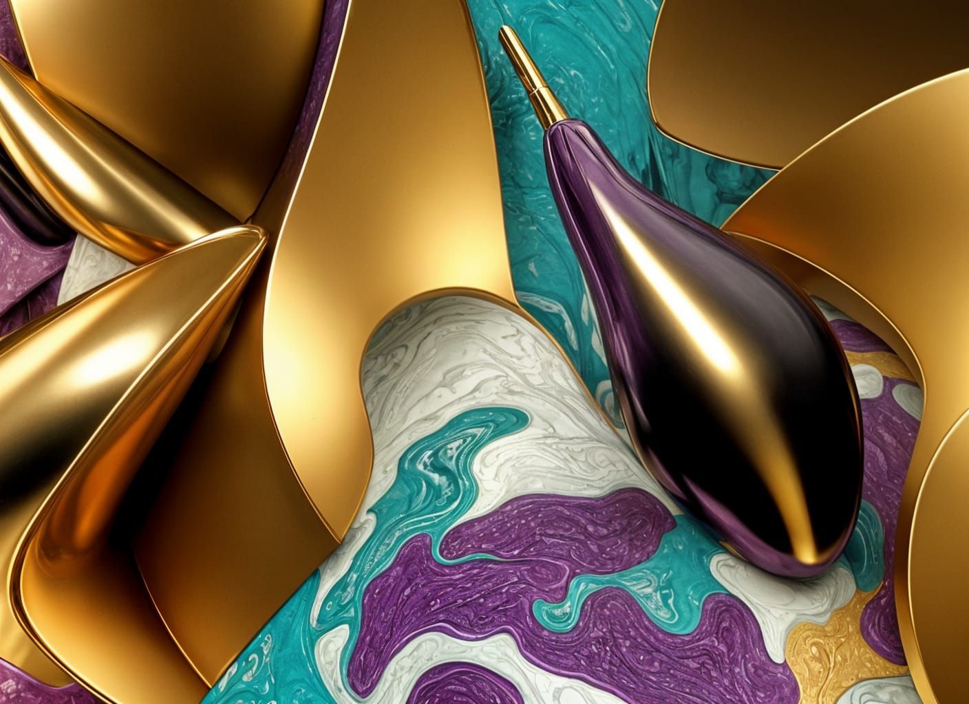 Abstract Color Blending Concept Art in 8K Resolution