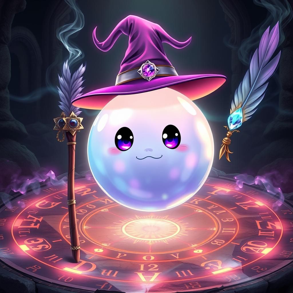 Mystical Slime Witch in Fantasy Dungeon