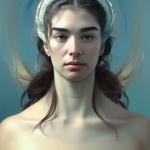 Detailed Portrait of Woman with Unibrow