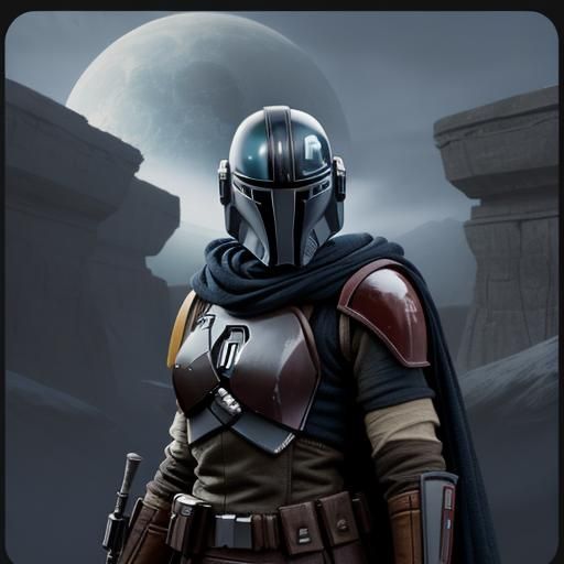 Mandalorian Girl Playing Cards: Star Wars Fan Art