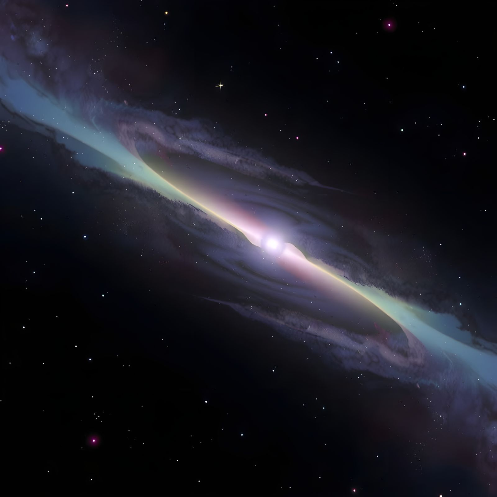 Cosmic Galaxy in Vibrant Colors