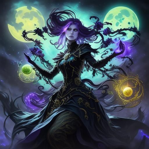 Banshee Orb in Dark Fantasy Victorian Scene