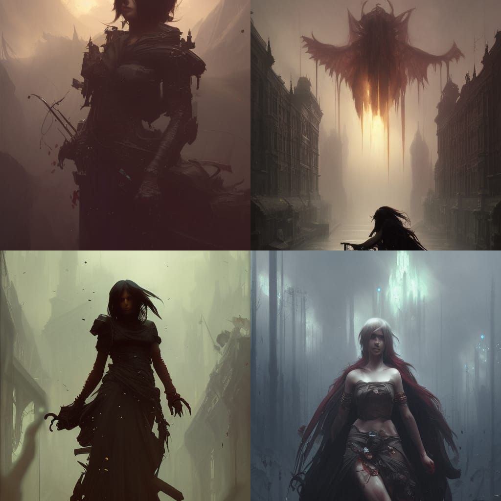 Emo Character in Dark Fantasy Style