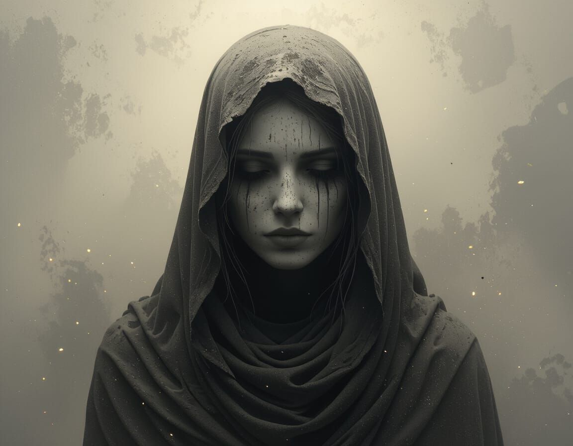 Decaying Woman in Ethereal Light