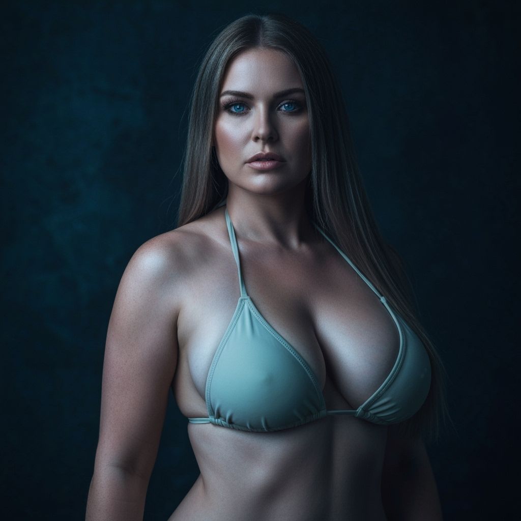 Hyperrealistic HDR Portrait of a Curvy Blonde Woman