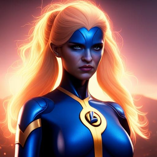 Invisible Woman Wolverine Mashup: Detailed Matte Painting