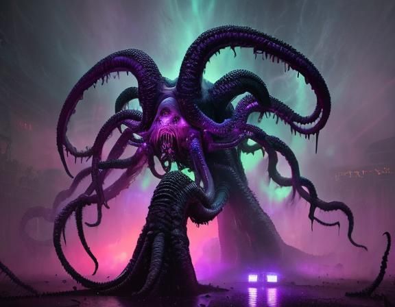 Eldritch Tree Bursts Through NYC in Sci-Fi Painting