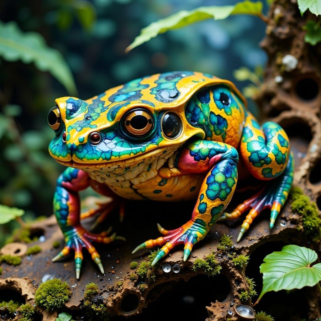 Surinam Toad in Hyperkraximalismus Style