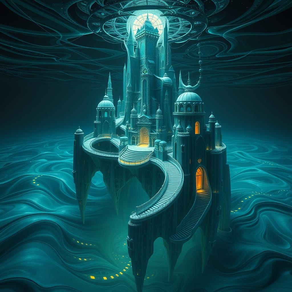 Surreal, Ligamorphic Metropolis Rises from Dark Waters in a ...