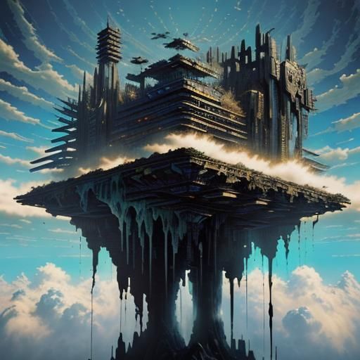 Harmonious Cyberpunk Heaven: A Vision of Coexistence