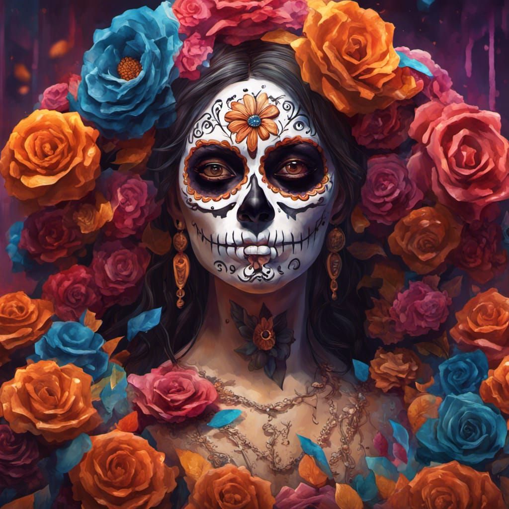 Hyperrealistic Día de los Muertos Altar