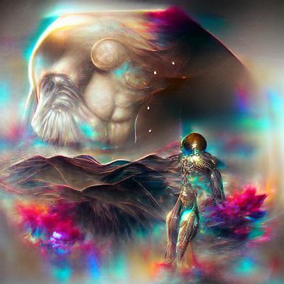 Holographic Cosmic Titan by Pablo Amaringo