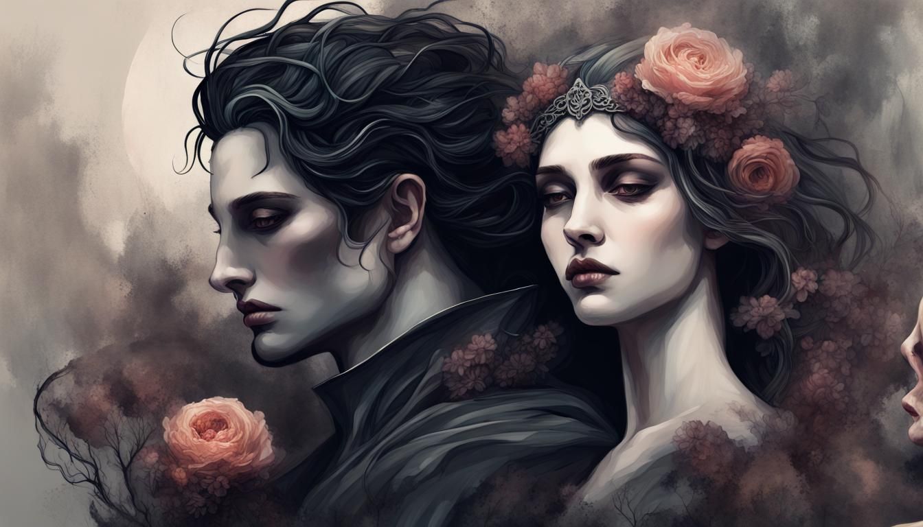 Hades and Persephone: Dreamlike Mythology Portrait