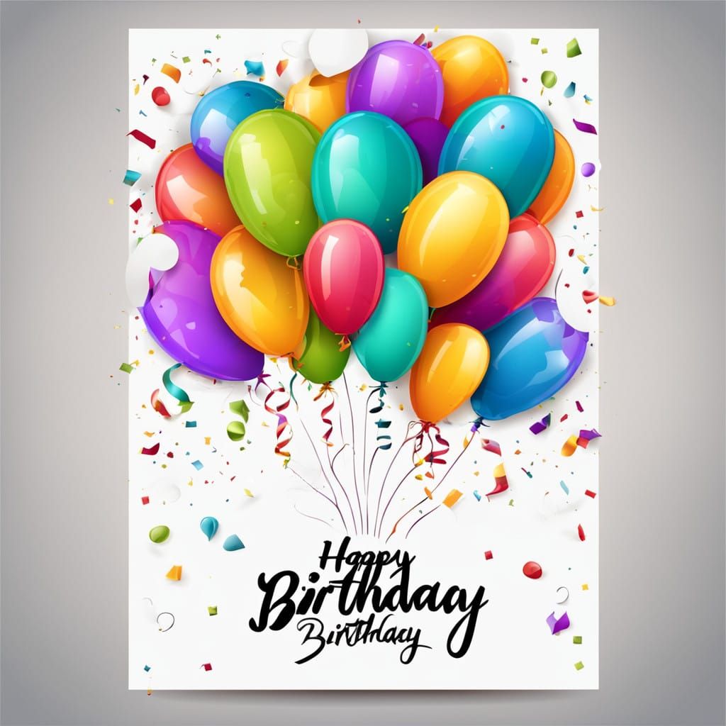 Colorful Birthday Balloon Celebration