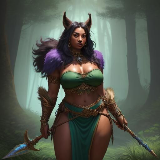 Curvy Tribal Warrior Worgen Embracing Wild Freedom