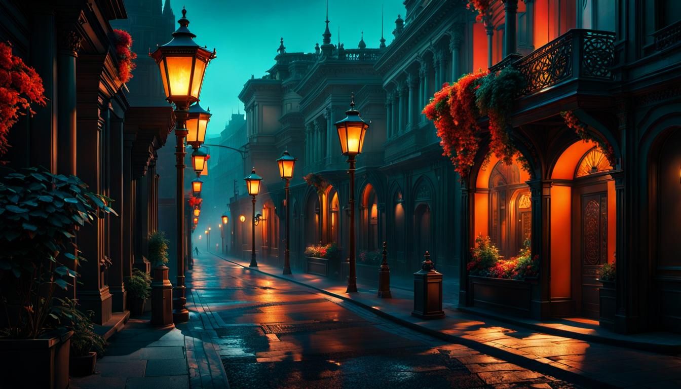 Woman's Shadow Comes to Life on Dark Street